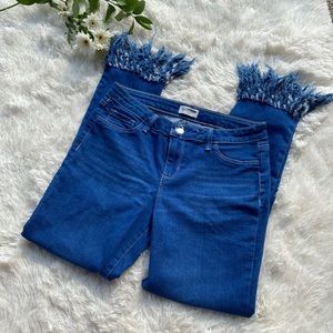 Jessica Simpson Fringe Ankle Jeans